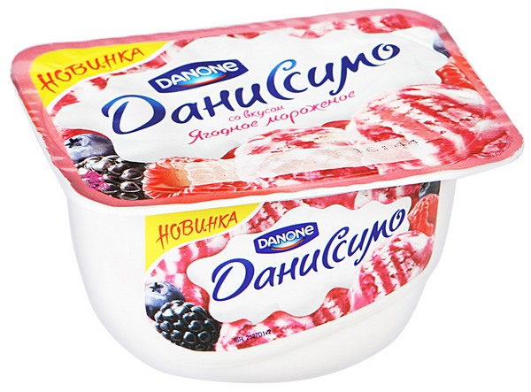 Йогурт "Даниссимо" ягодный 130 гр